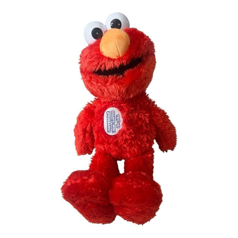 Sesame Street Tickle Me Elmo 13.5 Inch Plush Doll Laughs Wiggle Giggles Works